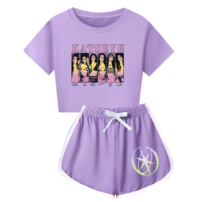 Baby Products Korea - Katseye Merch Kids T-shirt Broek Mode