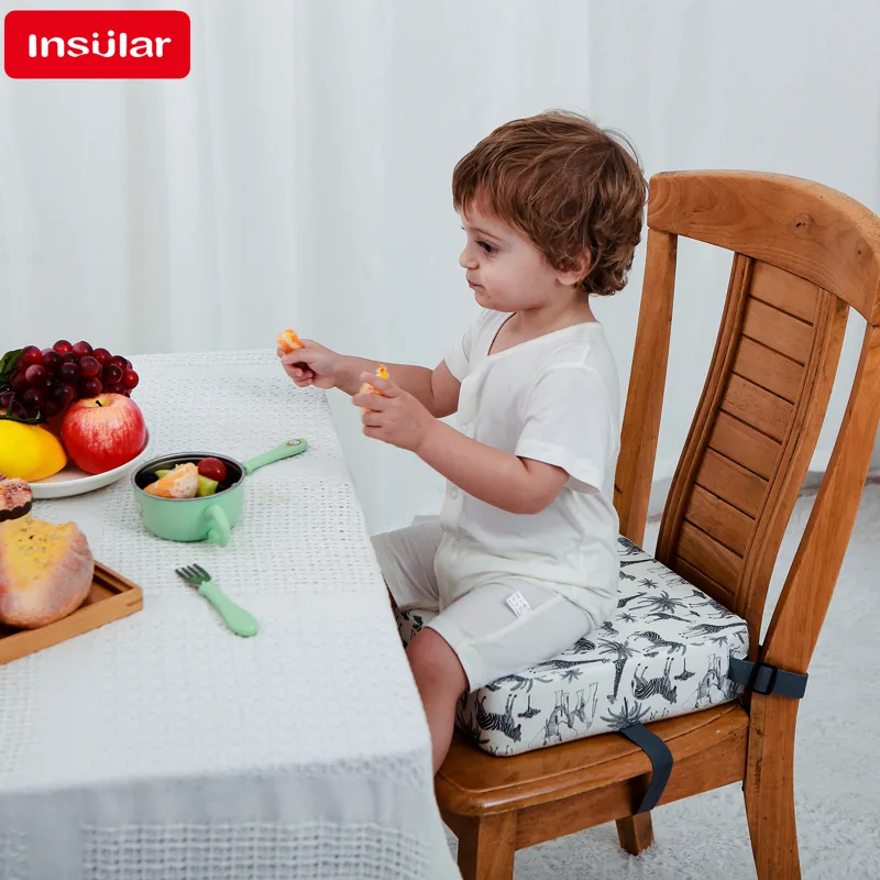 Baby High Chair Booster - INSULAR kinderzitkussen, draagbaar verhogingskussen voor baby's,