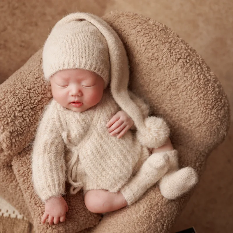 Gebreide pasgeboren fotoshoot  - Baby Products Website recensie en prijs