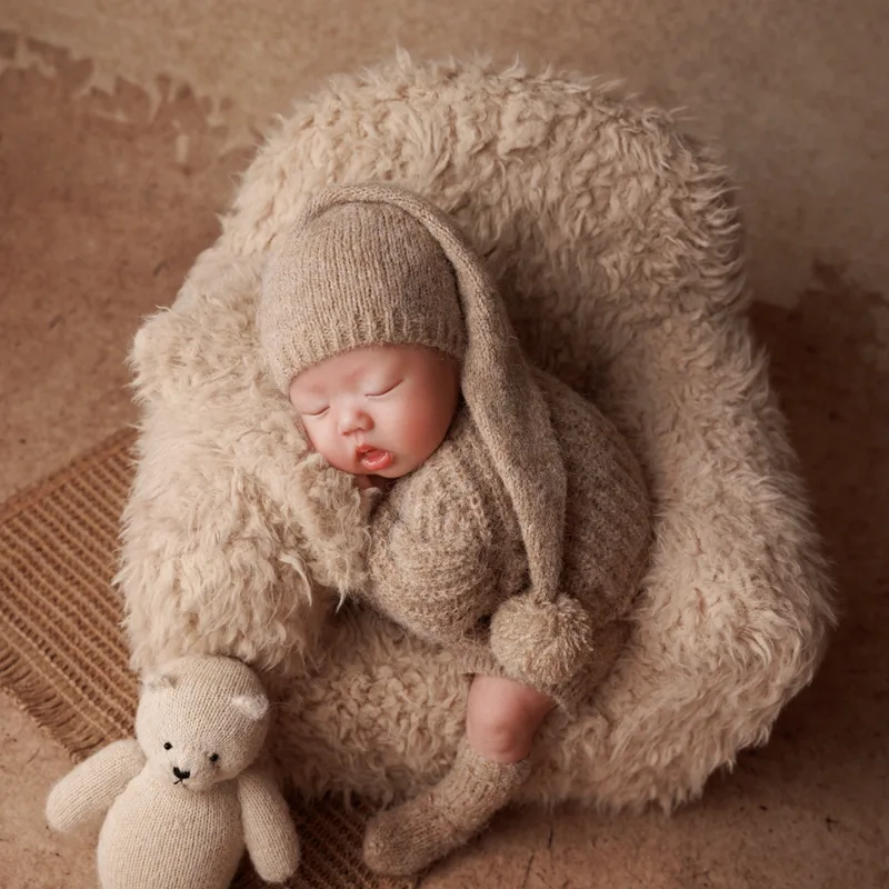 Gebreide pasgeboren fotoshoot  - Baby Products Website recensie en prijs